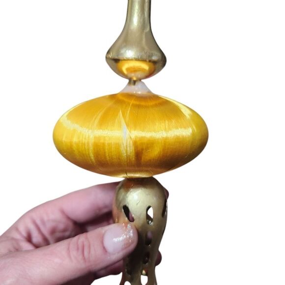 41 Silk Satin Sheen Christmas Tree Ornaments Solid Tree Topper Atomic Pink Yello - Picture 9 of 15